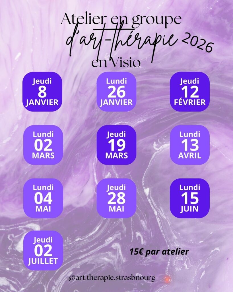 Atelier d'art-thérapie de groupe en visio.